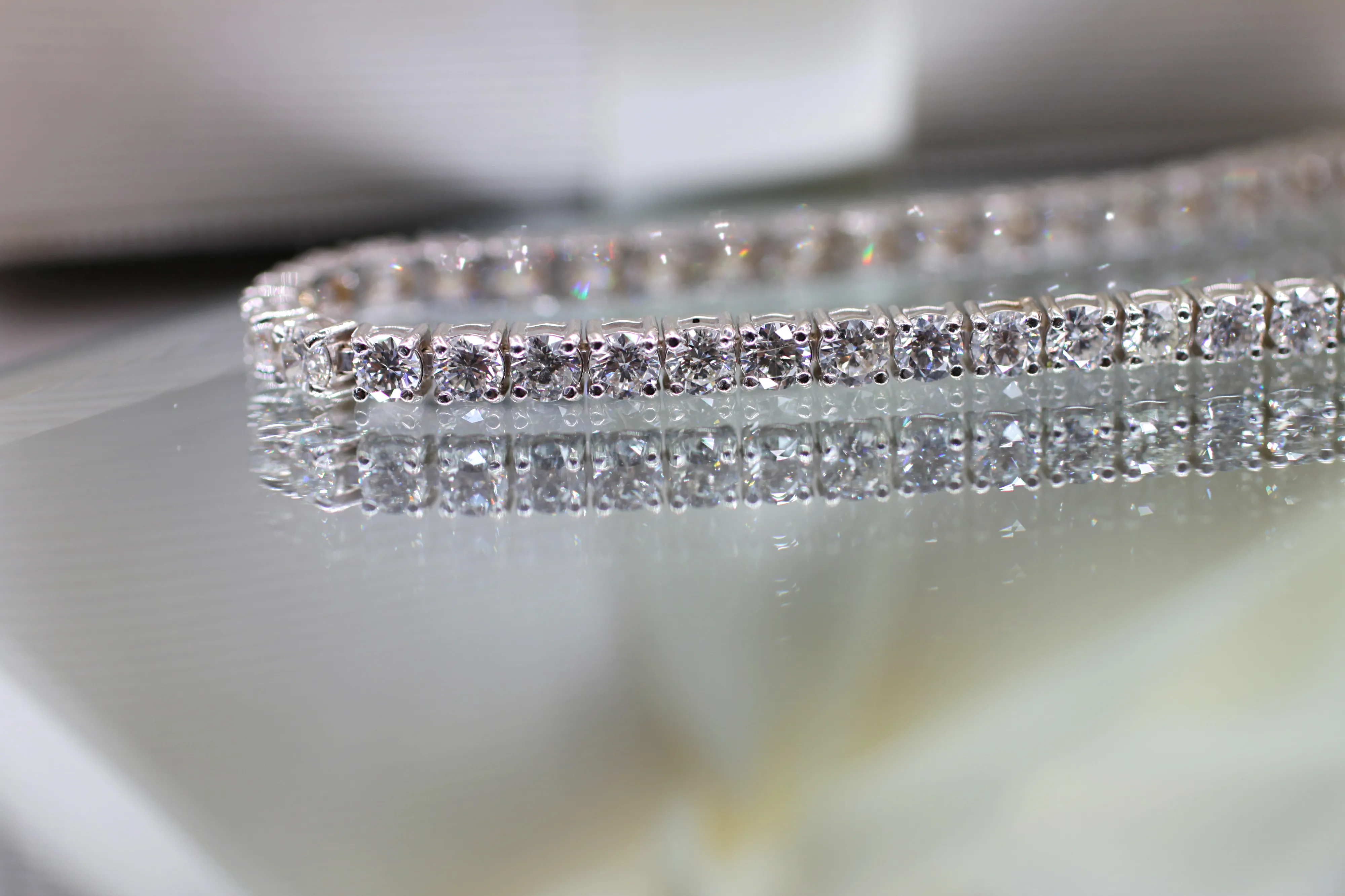 Diamond Line Tennis Bracelet (Natural AAAA Diamonds 7.95 ct)