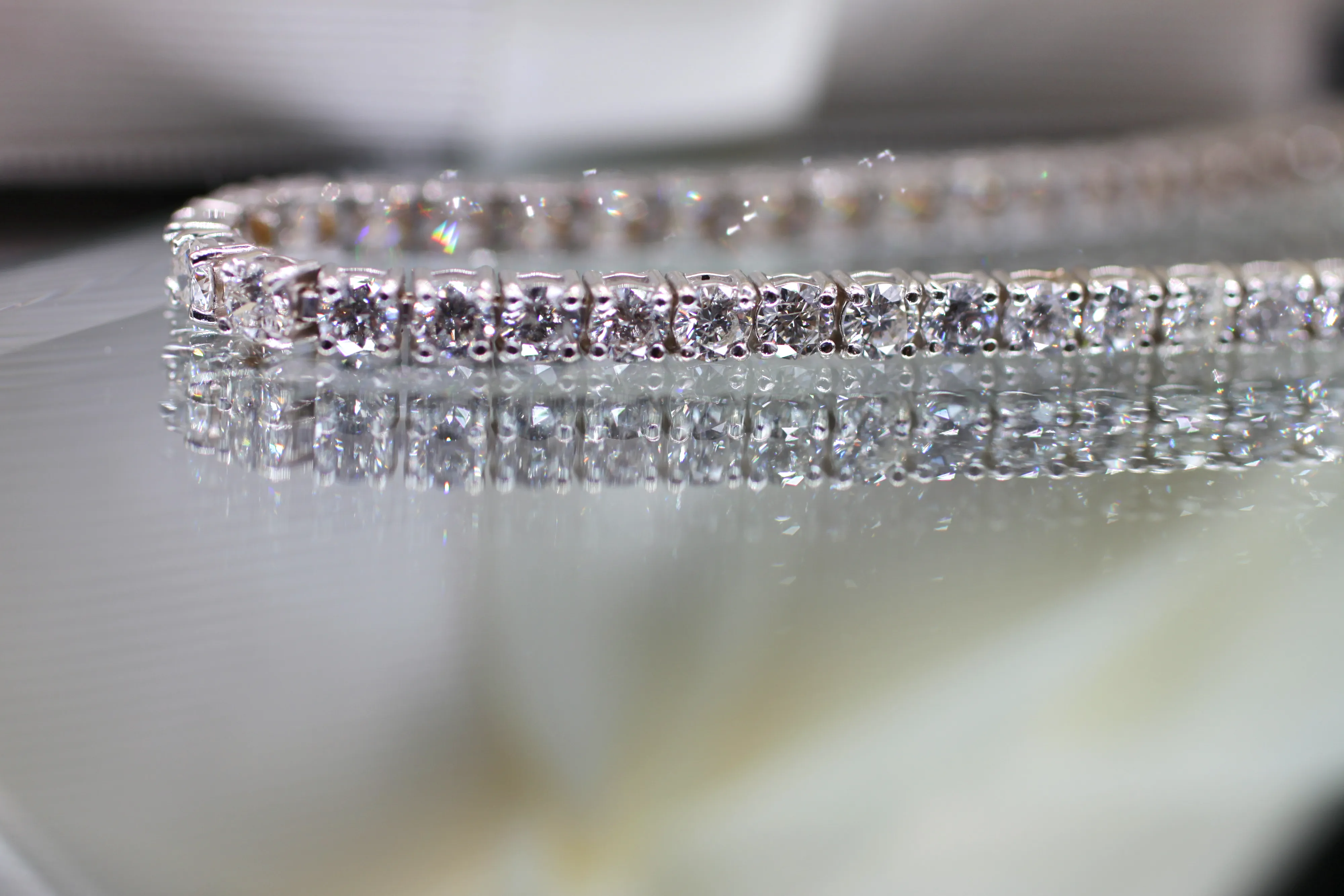 Diamond Line Tennis Bracelet (Natural AAAA Diamonds 7.95 ct)