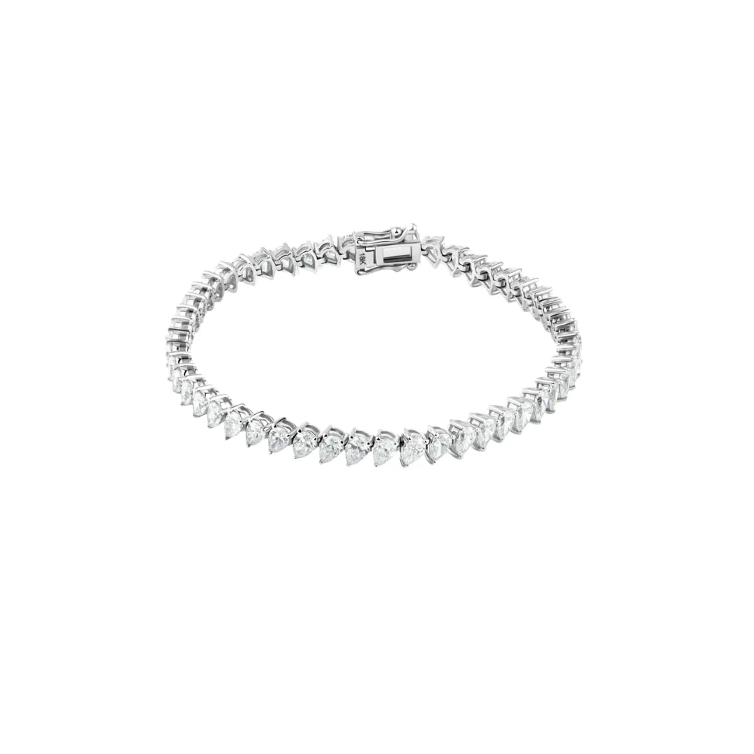 Diamond Pear Tennis Bracelet