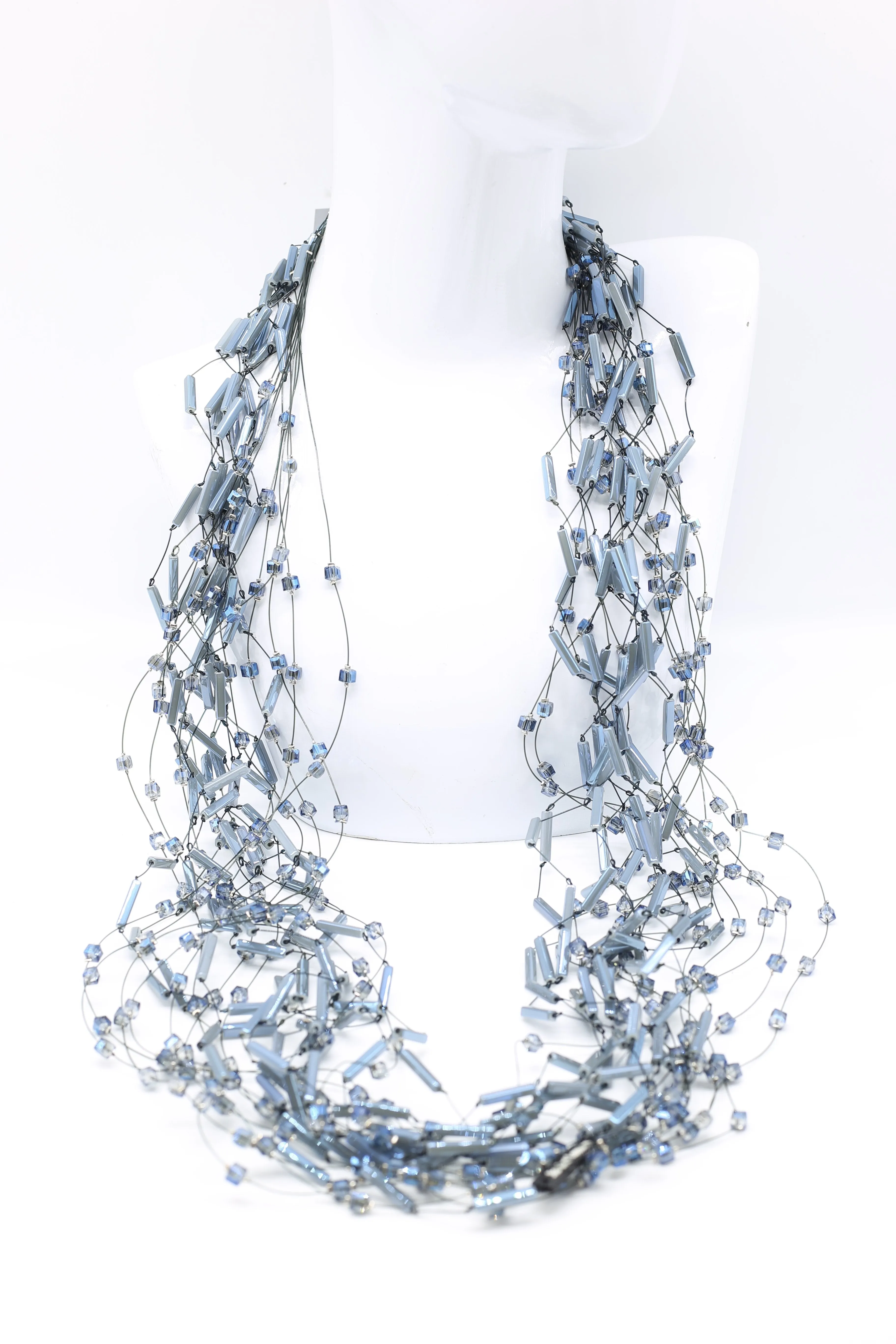 Diana Crystal Tubes & Cubes Necklaces Set