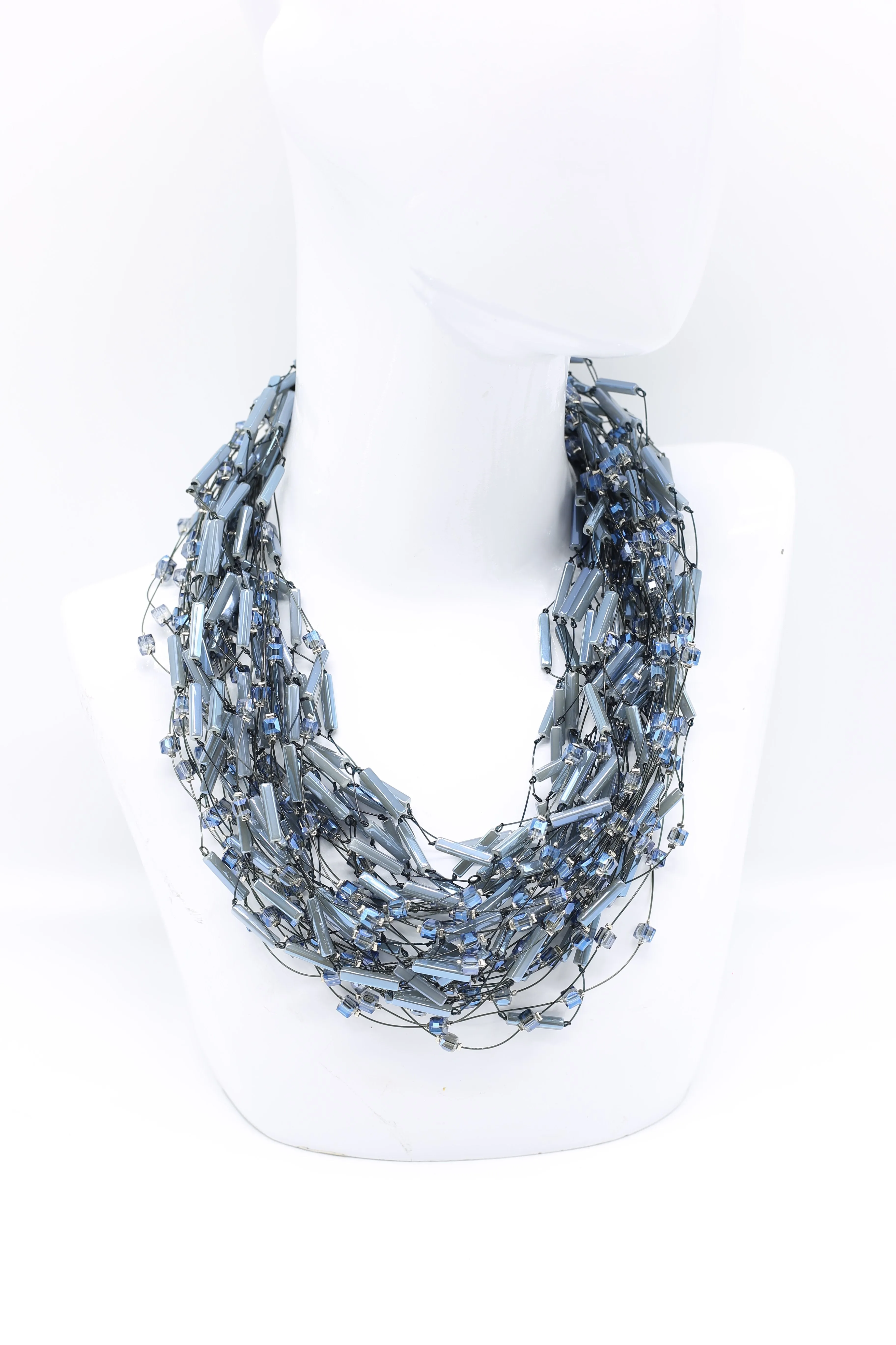 Diana Crystal Tubes & Cubes Necklaces Set