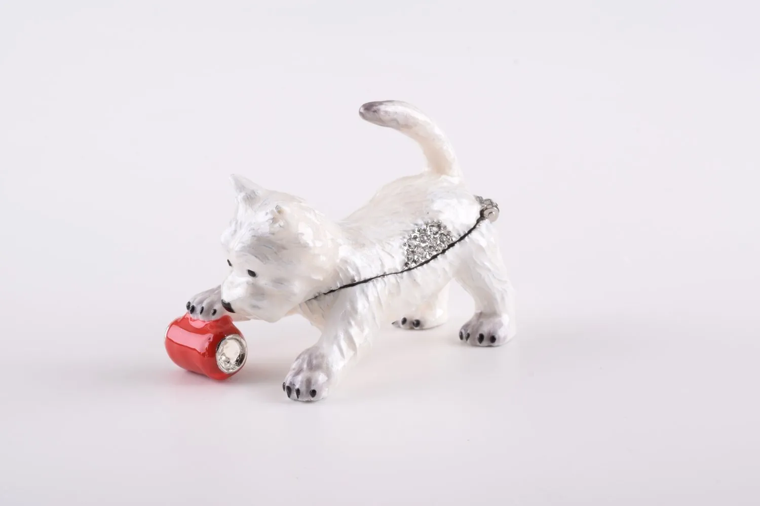 Dog Playing with Can