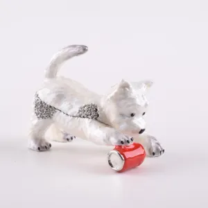 Dog Playing with Can