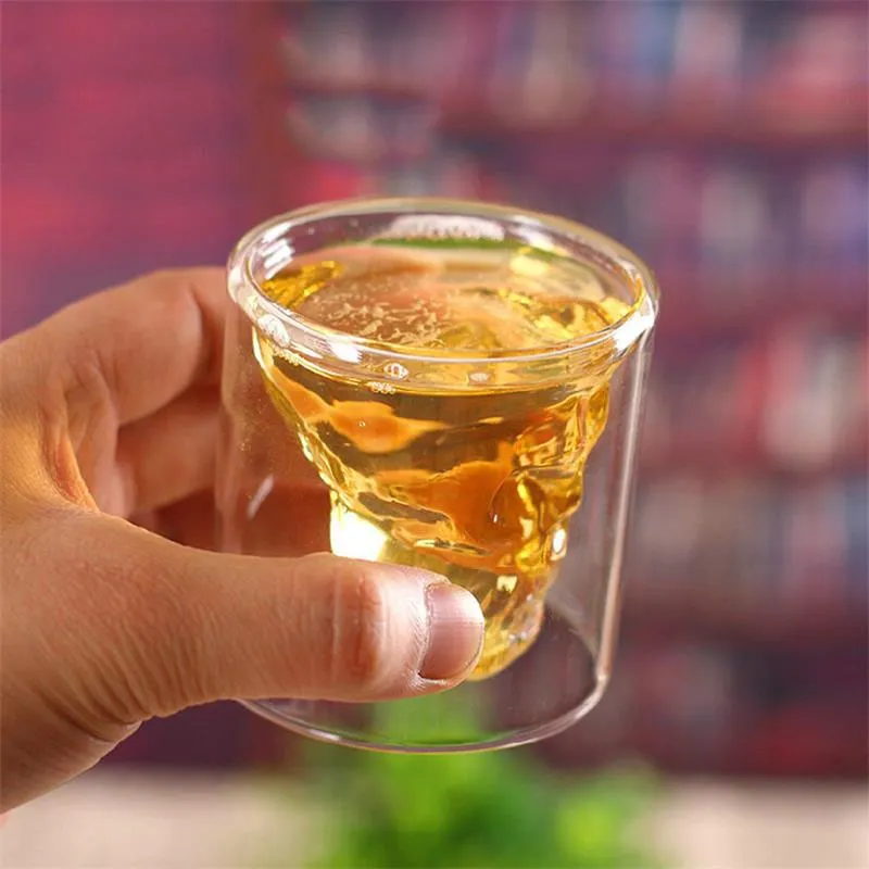 Doomed Skull Head Shot Glass With Skull Bottle