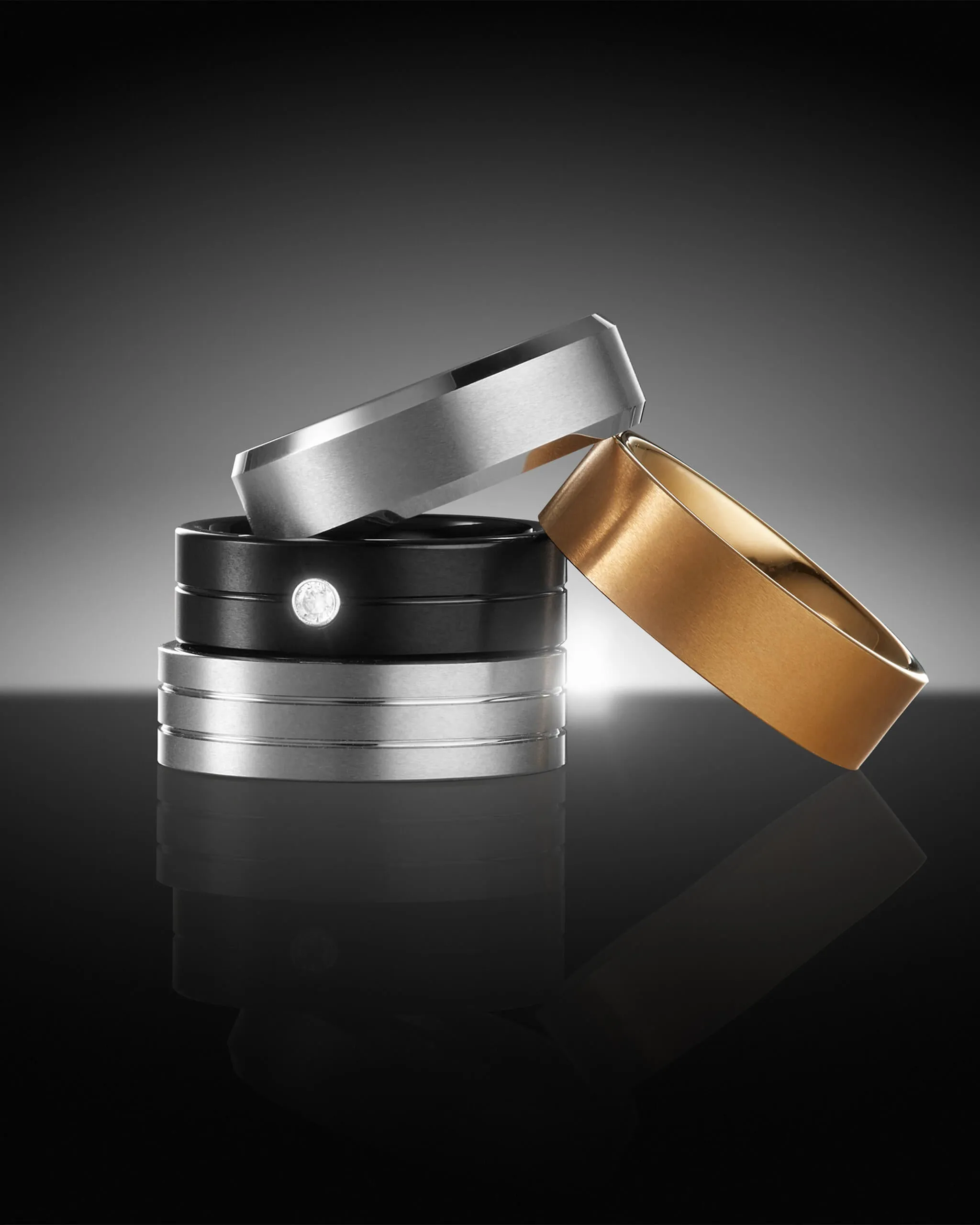 Double Ridge Wedding Band - 7mm
