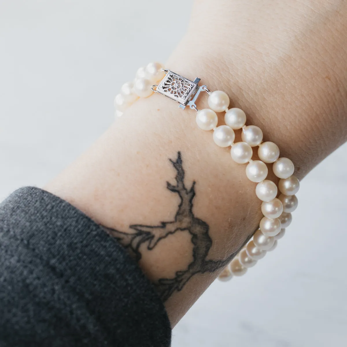Double Strand Akoya Pearl Bracelet