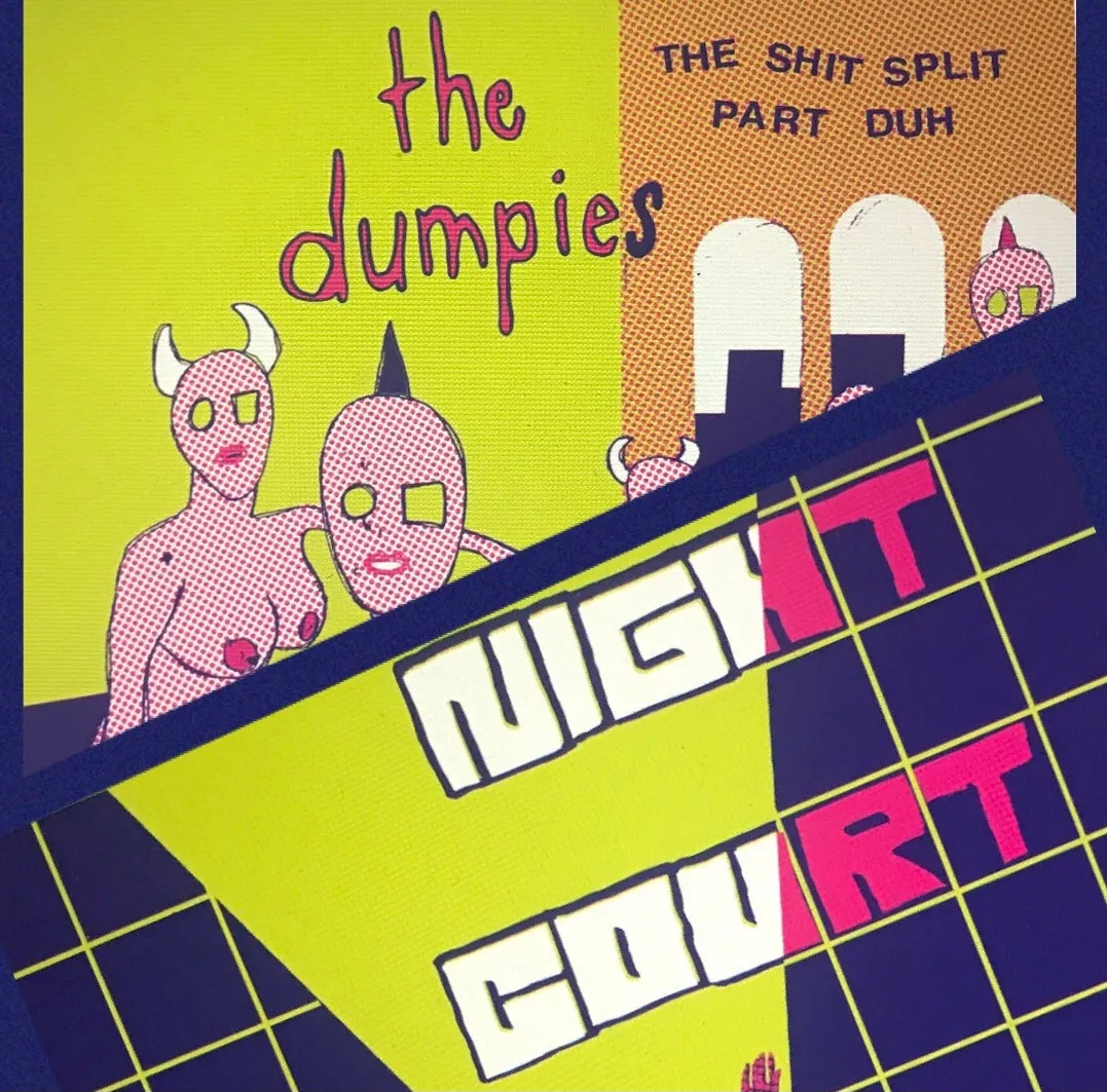 Dumpies / Night Court  - Shit Split Part Duh [GREEN NOISE EXCLUSIVE EDITION: Green Vinyl w/ risograph sleeves] – New 7"
