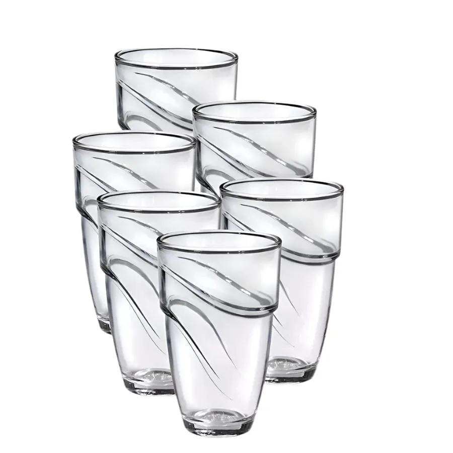Duralex Manhattan Clear Glass Tumblers 360ml Set Of 6