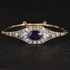 Edwardian Sapphire & Diamond Openwork Bracelet