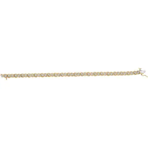 Elegant 10K Yellow Gold Diamond Tennis Bracelet 1/2 CTTW