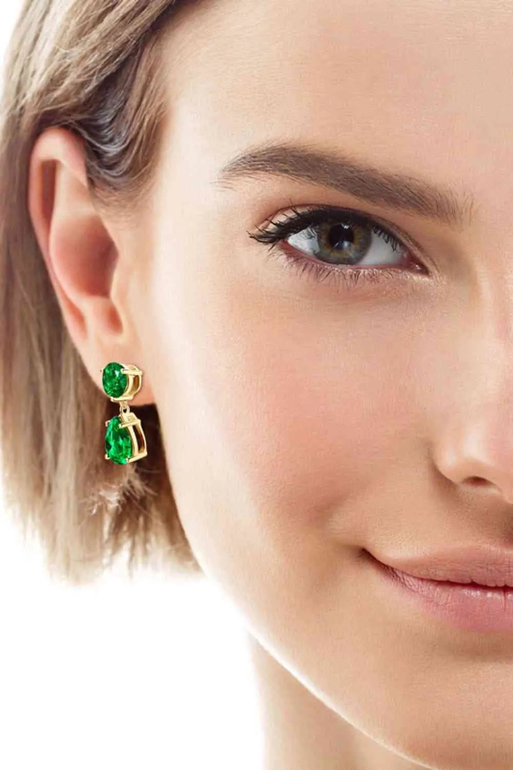 Elegant Emerald Drop Earrings