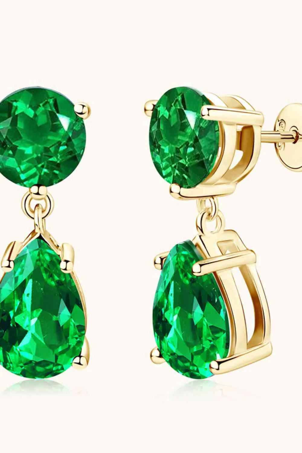 Elegant Emerald Drop Earrings