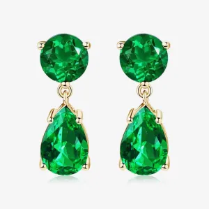 Elegant Emerald Drop Earrings