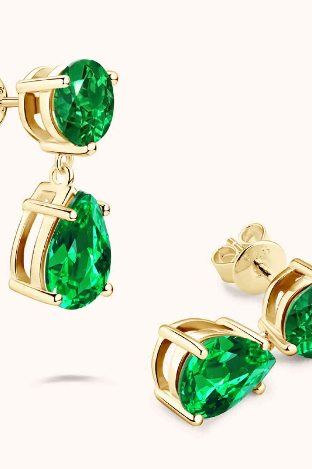 Elegant Emerald Drop Earrings