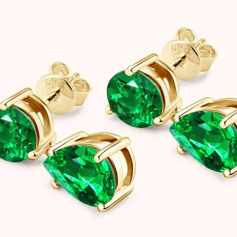 Elegant Emerald Drop Earrings