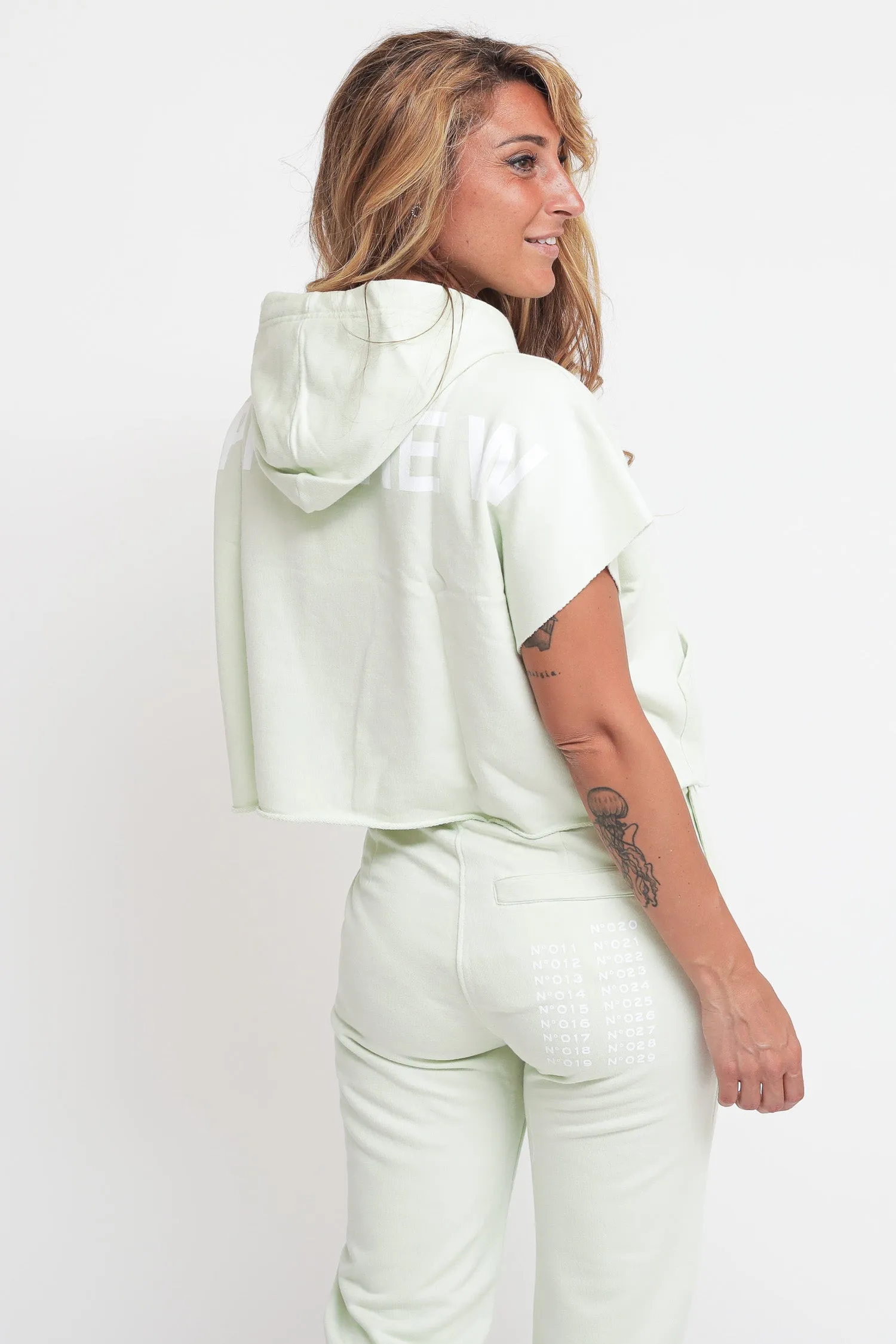 Elionor Cropped Hood - Canary Green
