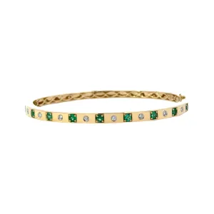 Emerald and Diamond Bangle
