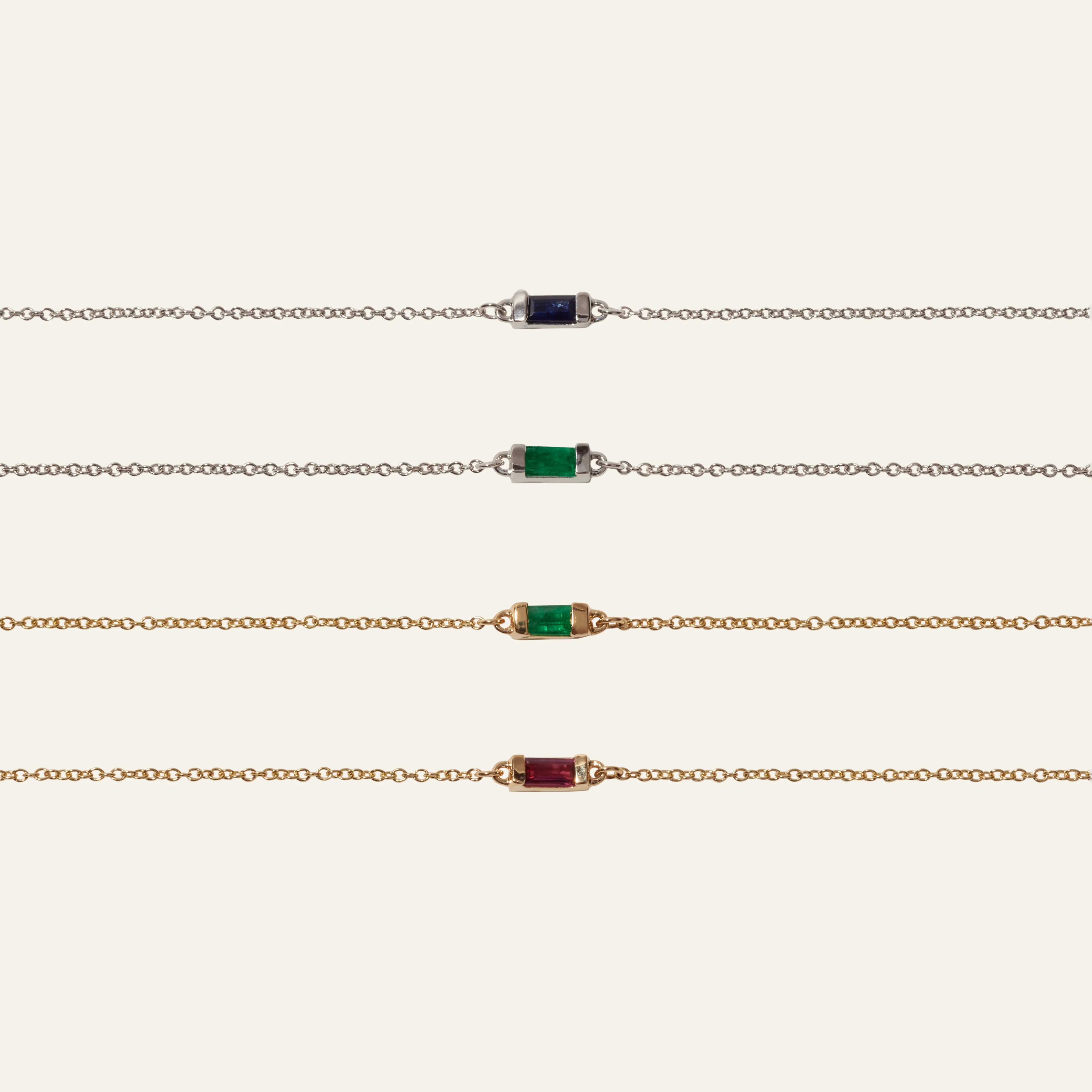 Emerald Baguette Bracelet