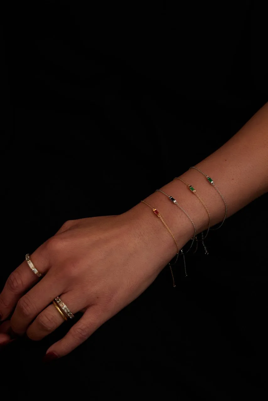 Emerald Baguette Bracelet