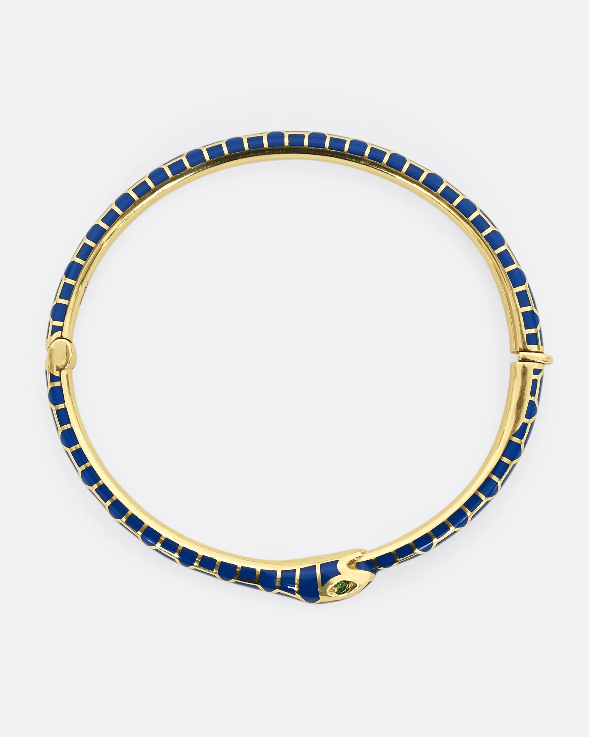 Emerald Eyed Ouroboros Enamel Bracelet