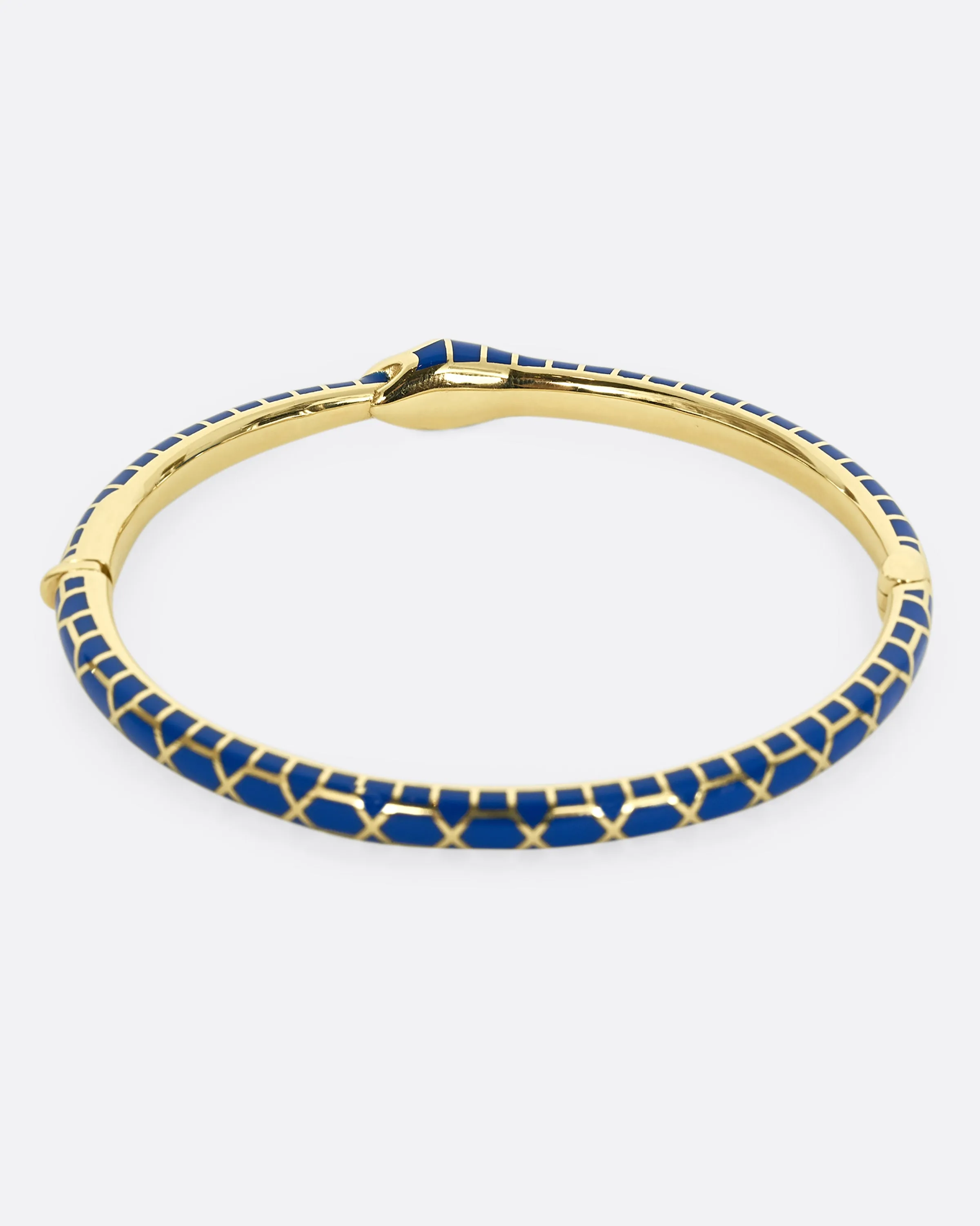 Emerald Eyed Ouroboros Enamel Bracelet