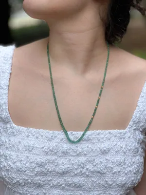 Emerald Necklace with Gold Accents