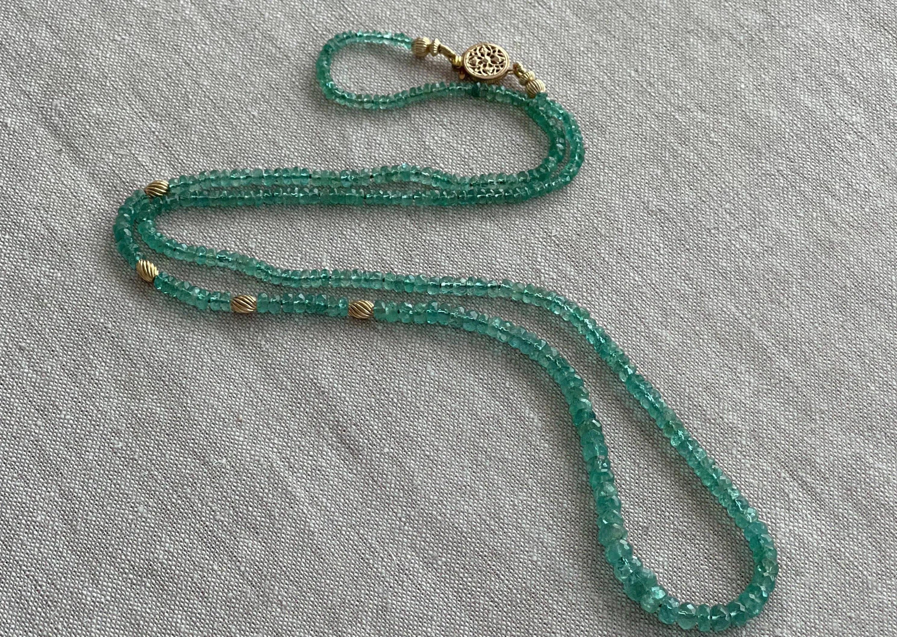 Emerald Necklace with Gold Accents