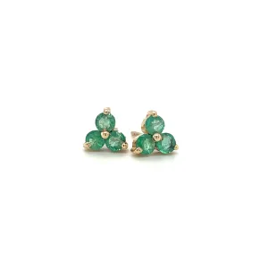 Emerald Trio Studs