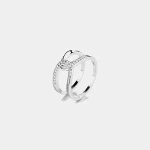 Entwined Spark Zircon Ring