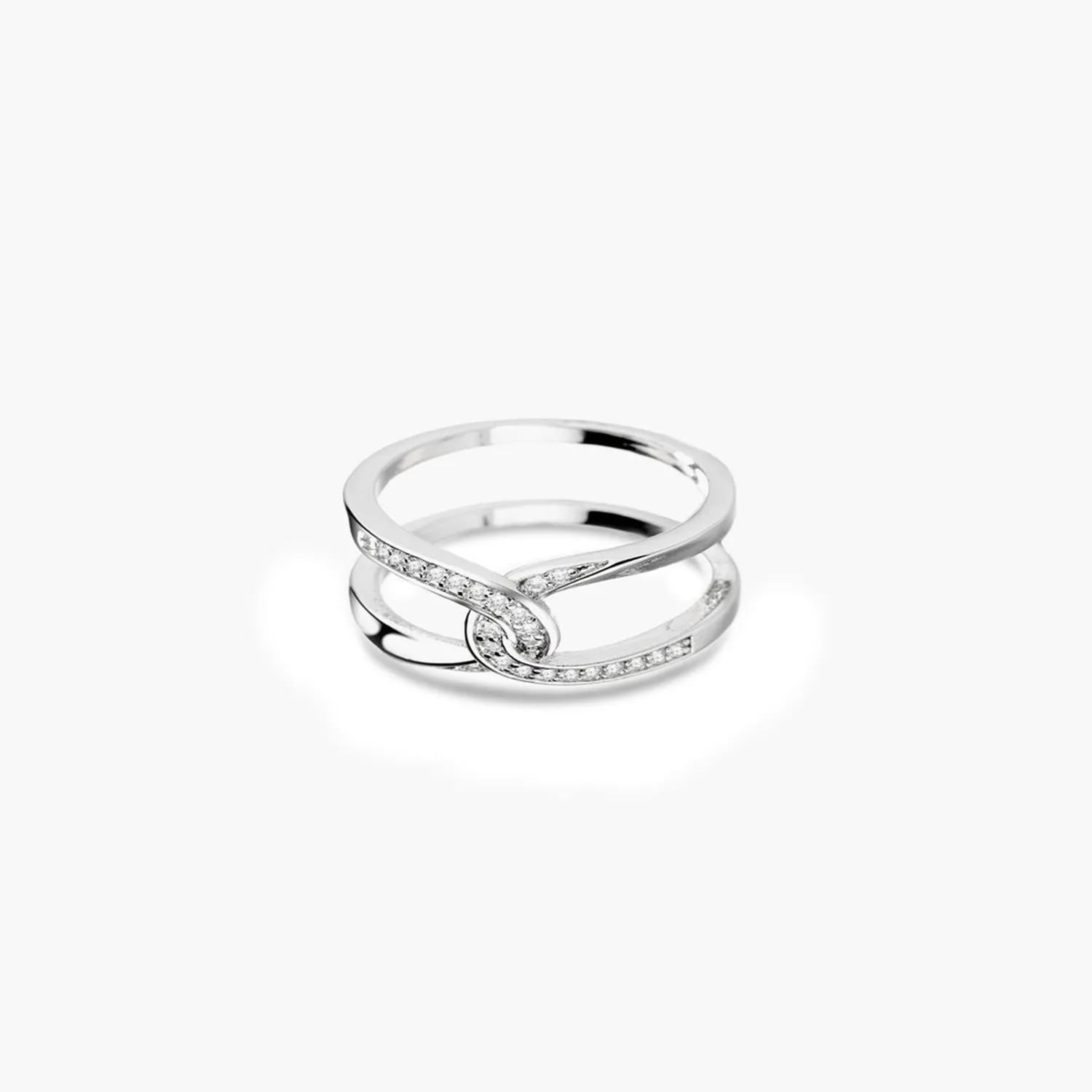 Entwined Spark Zircon Ring