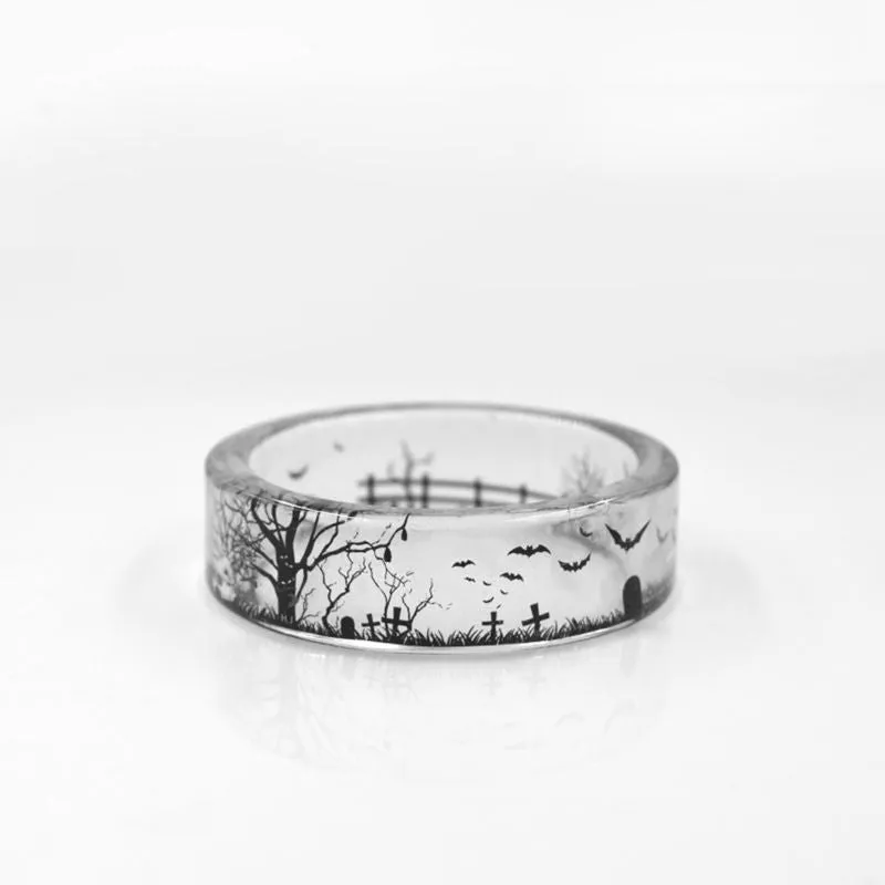 Epoxy Resin Clear Bat Ring