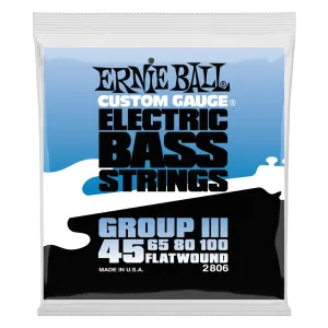ERNIE BALL 2806 FLATWOUND GROUP III ELECTRIC BASS STRINGS - 45-100 GAUGE