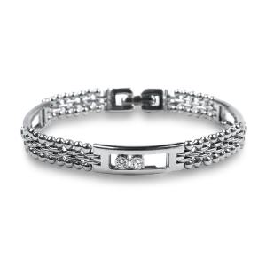Estate 14k White Gold Sliding Diamond Bracelet