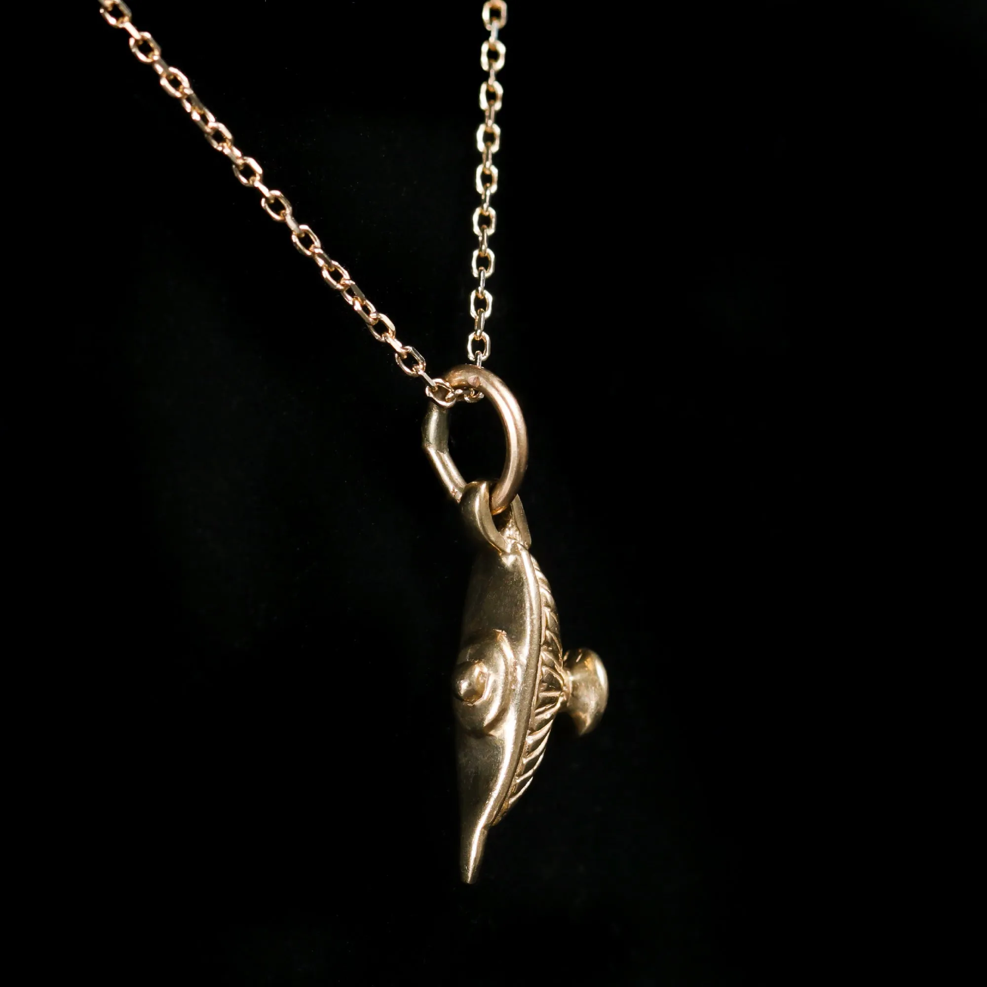 Estate 14K Yellow Gold Genie Lamp Pendant/Charm