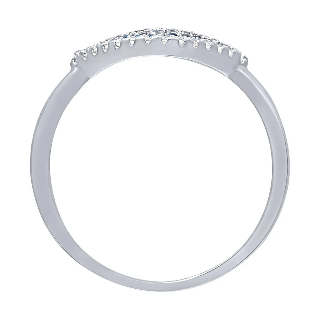 Evil Eye Ring with Cubic Zirconia in Sterling Silver