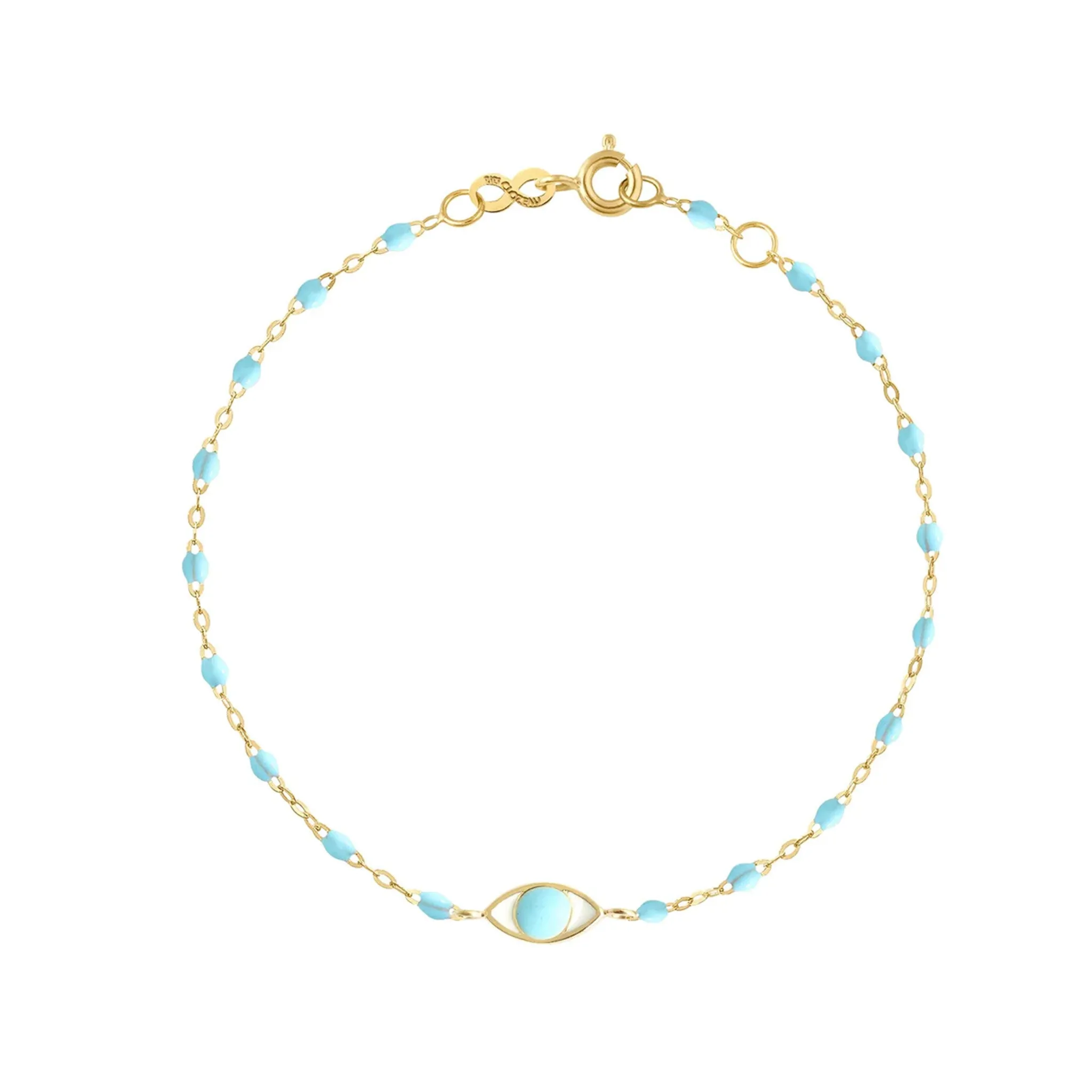 Eye Classic Gigi Turquoise 6.7" Bracelet - Yellow Gold