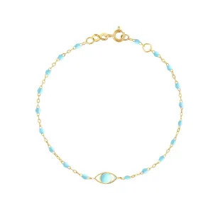Eye Classic Gigi Turquoise 6.7" Bracelet - Yellow Gold