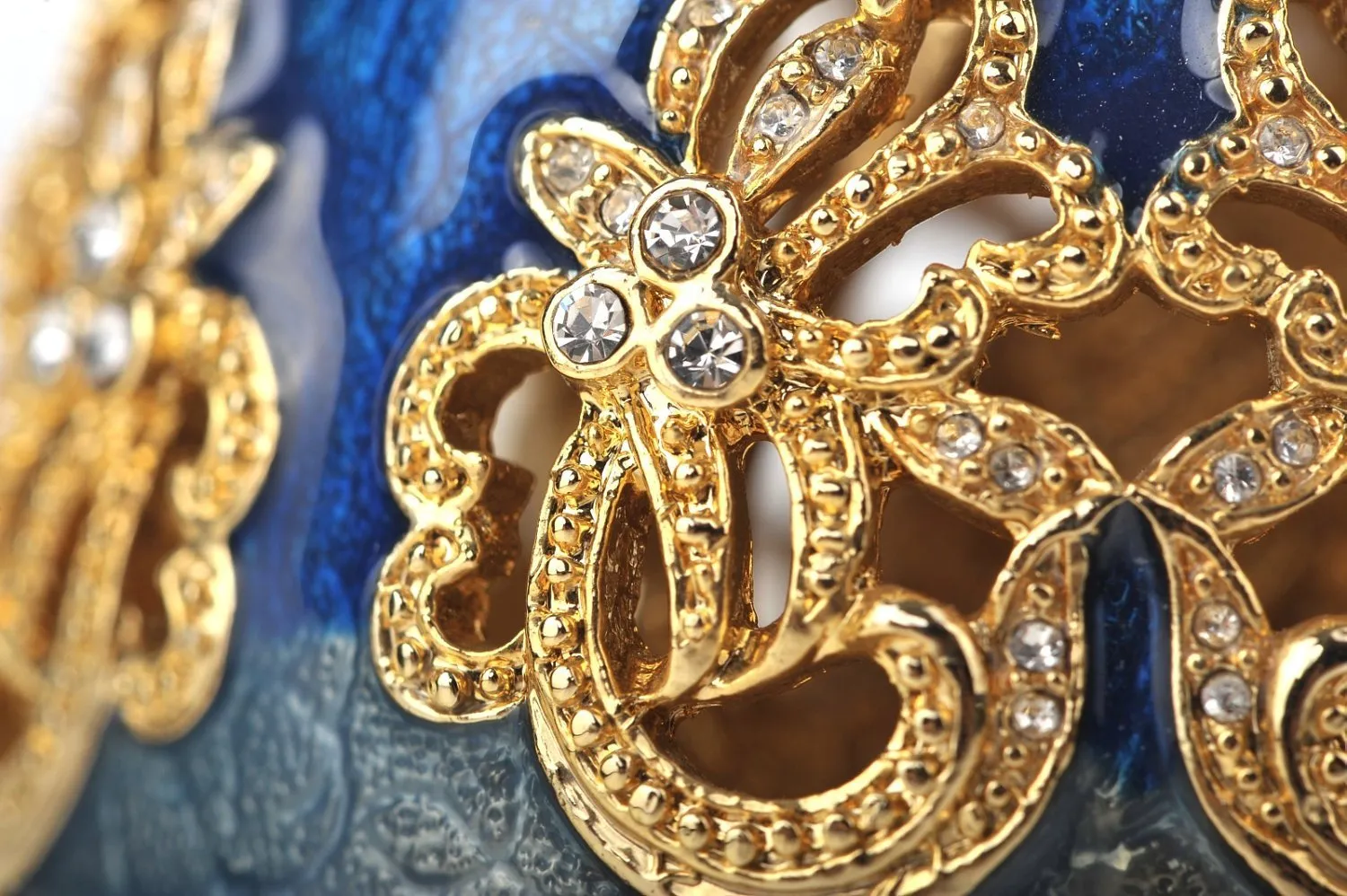 Faberge Egg with a Golden Swan