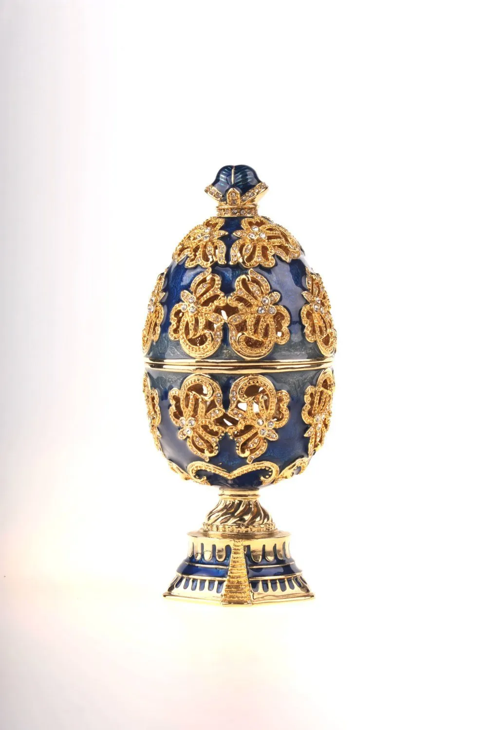 Faberge Egg with a Golden Swan