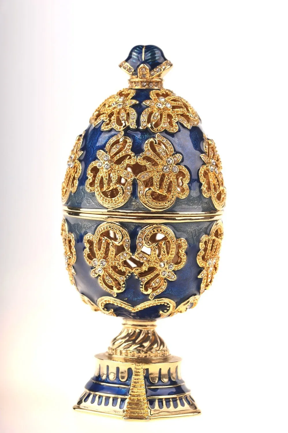 Faberge Egg with a Golden Swan