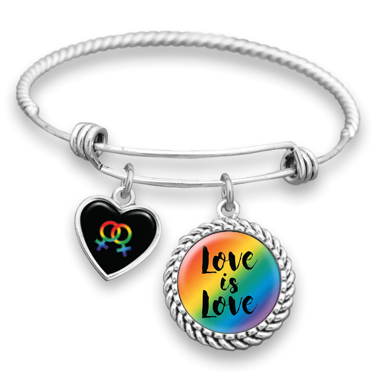 Female Symbols Love Is Love Charm Bracelet