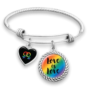 Female Symbols Love Is Love Charm Bracelet