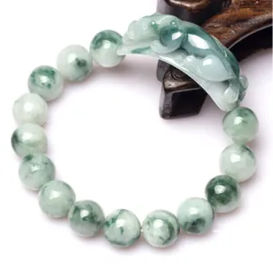 Feng Shui Authentic Natural Ice Jade Pixiu Bracelet For Men and Women