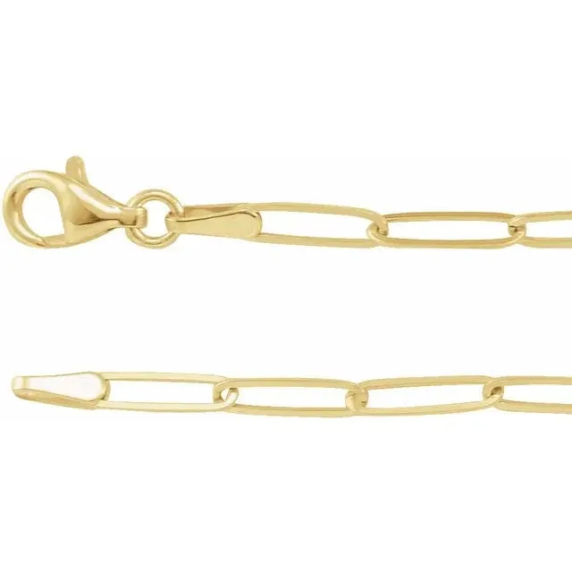 Fine Elongated Paperclip Chain Bracelet - Special Order