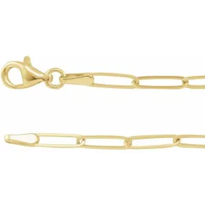 Fine Elongated Paperclip Chain Bracelet - Special Order