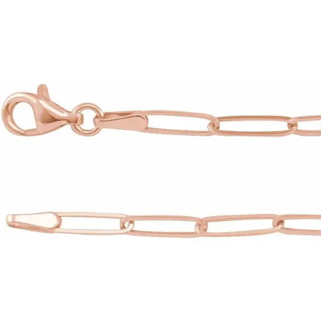 Fine Elongated Paperclip Chain Bracelet - Special Order