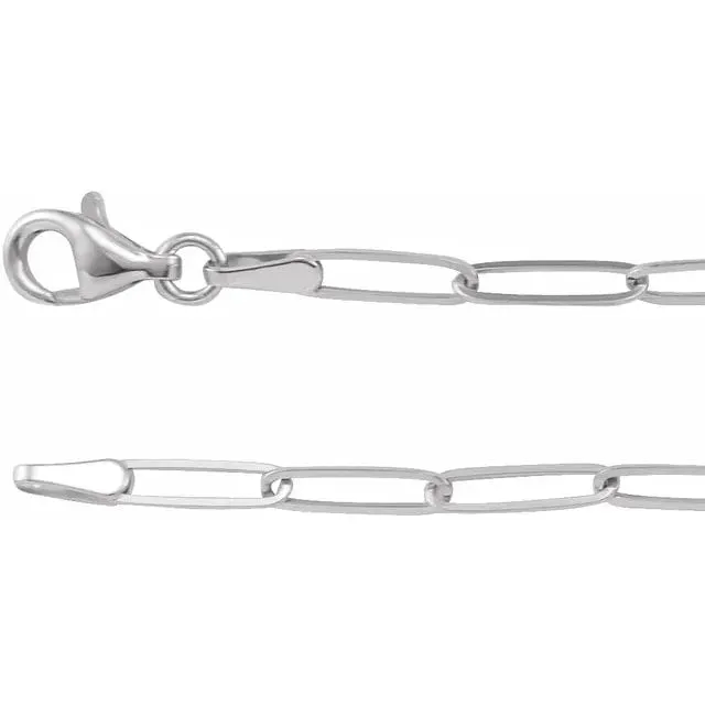Fine Elongated Paperclip Chain Bracelet - Special Order