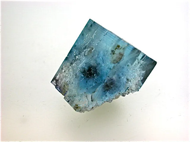Fluorite, Rosiclare Level, Minerva #1 Mine, Ozark-Mahoning Company, Cave-in-Rock District, Southern Illinois, Mined Dec. 1991, Miniature 1.5 x 1.8 x 2.4 cm, $250. Online 9/2. SOLD.