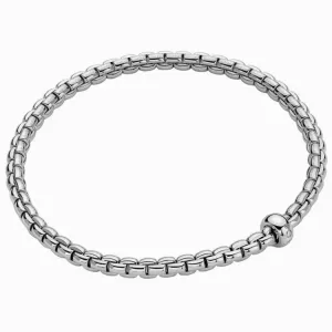 Fope Eka 18k White Gold with Diamond Flex'It Bracelet - Medium