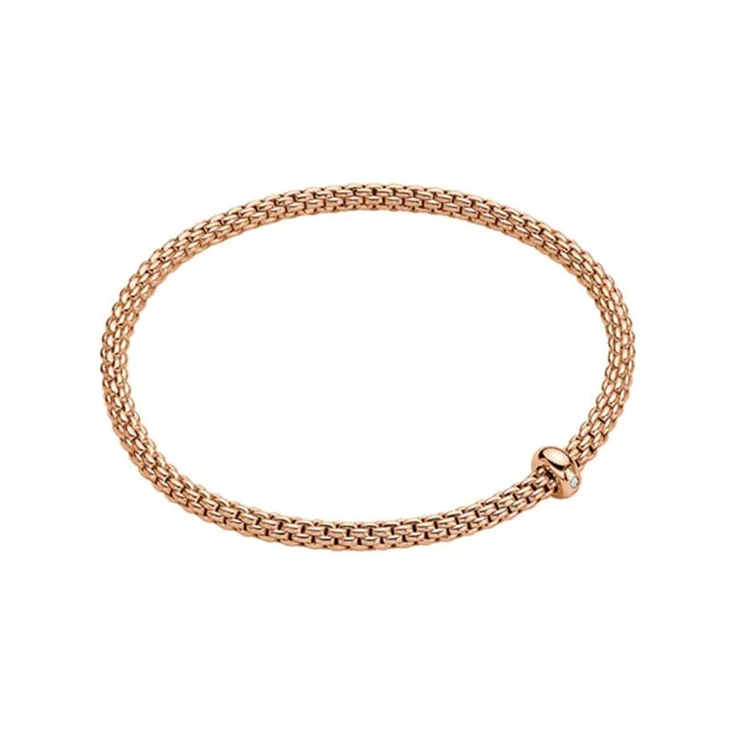 Fope Prima 18k Rose Gold Flex'it Bracelet - Size Medium